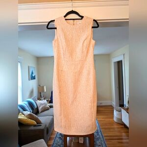 Calvin Klein Sleeveless Cream Dress